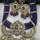 Victorian Kundan  Color Multi Layer  Beads Necklace - Purple