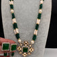 Kundan Green Stone Pearls Beads Necklace