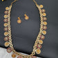 Matte Goddess Lakshmi Bottu Mala Long Necklace