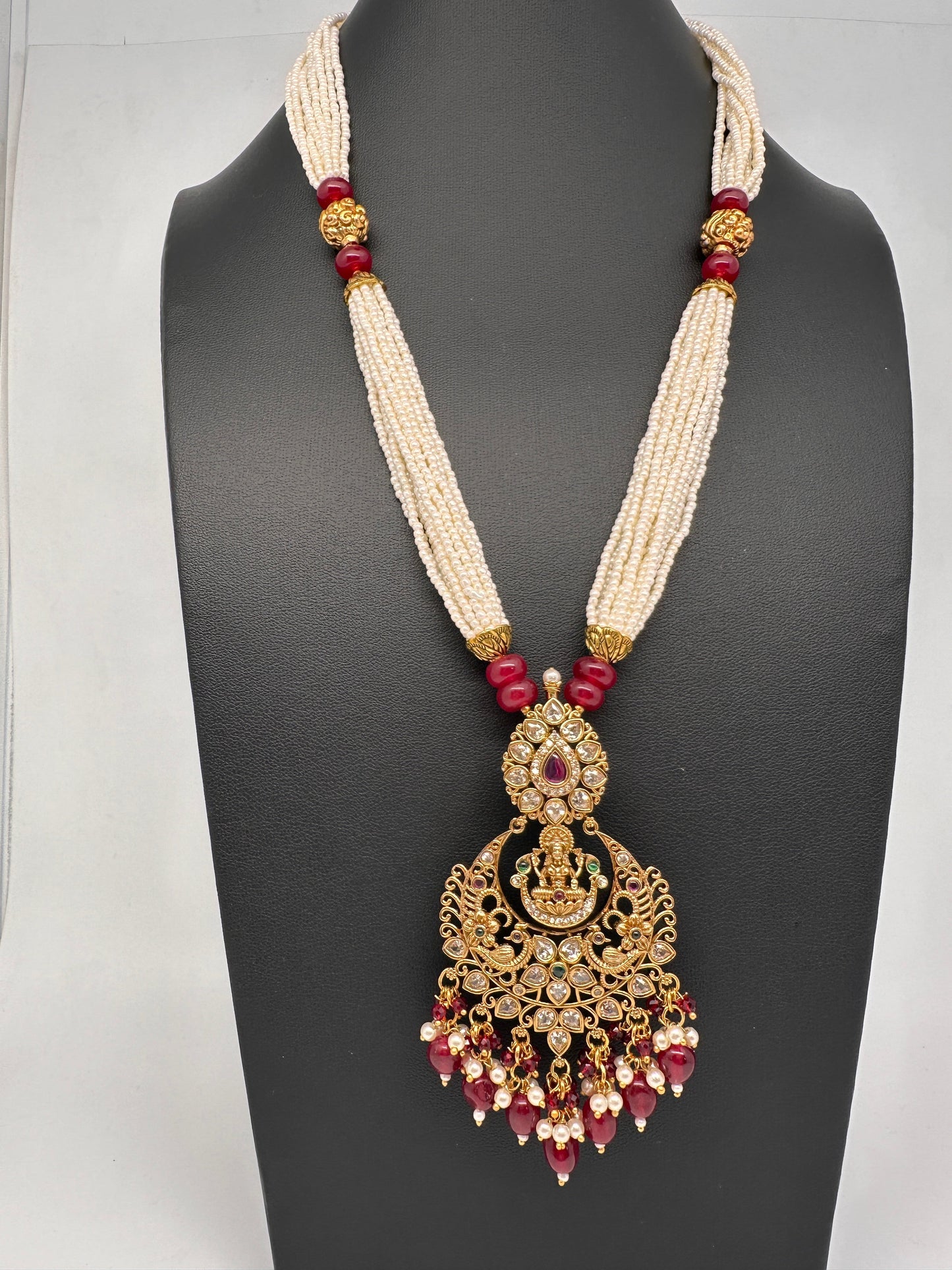 Goddess Lakshmi Sugar Beads Long Necklace