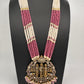 Ram Parivar Crystal Beads  Color Stone Necklace - pink