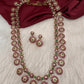 Kempu Bottu Mala with detachable Pendent  Green Beads Pearls Ethnic Long Necklace