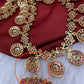 Kempu Bottu Mala with detachable Pendent  Green Beads Pearls Ethnic Long Necklace