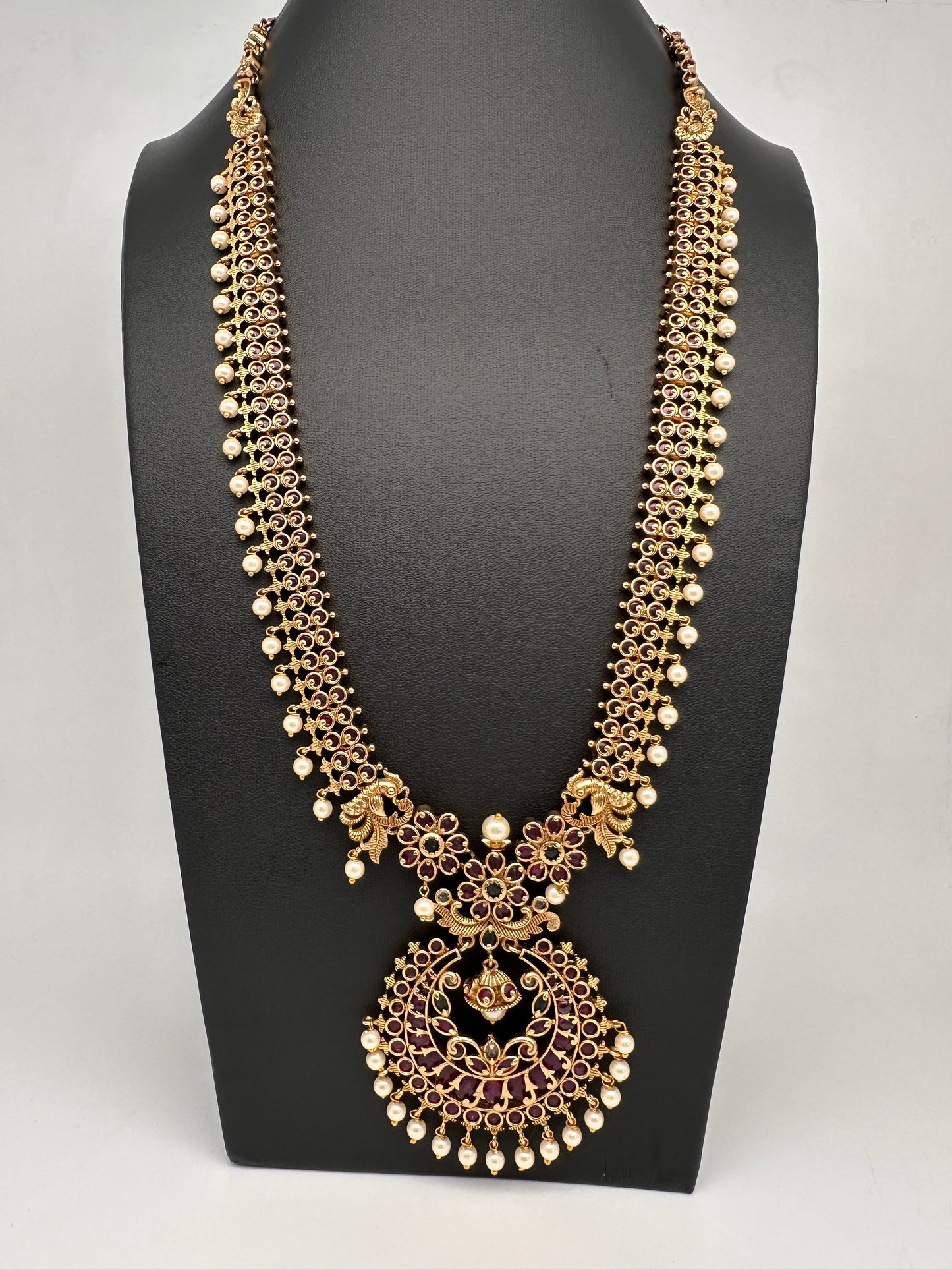 Kemp Chandbali Matte Long Necklace