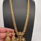 Goddess Lakshmi Matte Long Necklace With Jhumkas