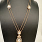 Moisaanite Double Layer Chain Dainty Chain Necklace