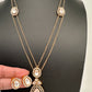 Moisaanite Double Layer Chain Dainty Chain Necklace