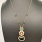 Moisaanite Double Layer Chain Dainty Necklace - Green