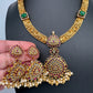 Matte Nakshi Kanthi Necklace in Antique Finish