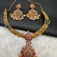 Matte Nakshi Kanthi Necklace in Antique Finish