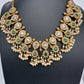 CZ Green Stone Pearls Guttapusalu Necklace