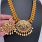 Matte Goddess lakshmi Chandbali Necklace