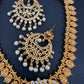 Matte Goddess lakshmi Chandbali Necklace