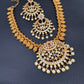 Matte Goddess lakshmi Chandbali Necklace