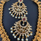 Matte Goddess lakshmi Chandbali Necklace