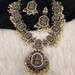 AD Antique Goddess Lakshmi Turnable Pendent Short Necklace