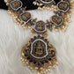 AD Antique Goddess Lakshmi Turnable Pendent Short Necklace