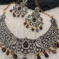 Victorian Color Stone Moissnite  Necklace - Purple