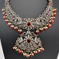 Victorian Color Stone Moissnite  Necklace - Red