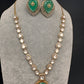 Victorian Moissanite Green Moissanite Short Necklace