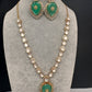 Victorian Moissanite Green Moissanite Short Necklace