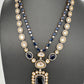 Victorian Moissanite Doublet Color Stone Short Necklace - Blue