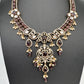 Victorian Moissanite Neckline Color Stone Necklace - Purple