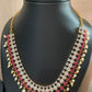 AD Red Stone Neck Line Short Necklace