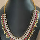 AD Multi Stone Neck Line Short Necklace