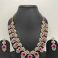 AD Ruby Red Stone Short Necklace