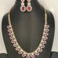 AD Ruby Red Stone Short Necklace