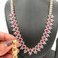 AD Ruby Red Stone Short Necklace