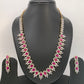 AD Ruby Red Stone Short Necklace