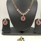 AD Changeable Multi Stone Short Necklace