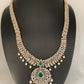 AD Emerald Green Stone Long Necklace