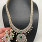 AD Emerald Green Stone Long Necklace