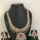 AD Ruby Red Stone Short Necklace