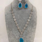 Doublet Stone Short Necklace - Blue