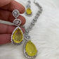 Doublet Stone Short Necklace - Yellow