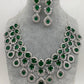 Doublet Stone Short Neckline Necklace - Green