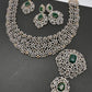 AD Emerald GreenDetachable Pendent Long  Necklace