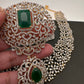 AD Emerald GreenDetachable Pendent Long  Necklace