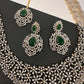 AD Emerald GreenDetachable Pendent Long  Necklace