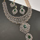 AD Emerald GreenDetachable Pendent Long  Necklace