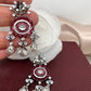 AD Red Stone victorian polish Earrings