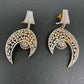 AD Crescent Design Earrings - Gold