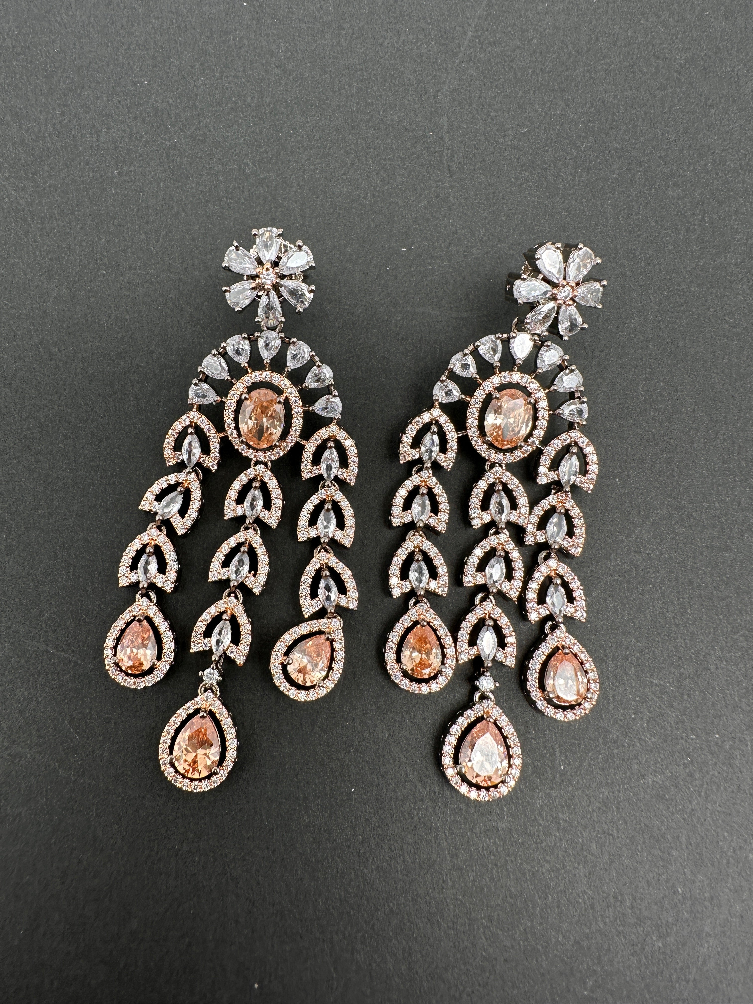 Buy American Diamond Earrings/indian Jewelry/pakistani Jewelry/bollywood  Jewelry/cz Earrings/ad Earrings/statement Earrings/gift for Her Online in  India - Etsy