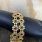 Multi Color Stones Floral Pattern Bangle