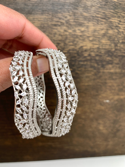 AD Bangle Silver Finish