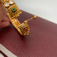 Kundan Red Green Stone Bangles